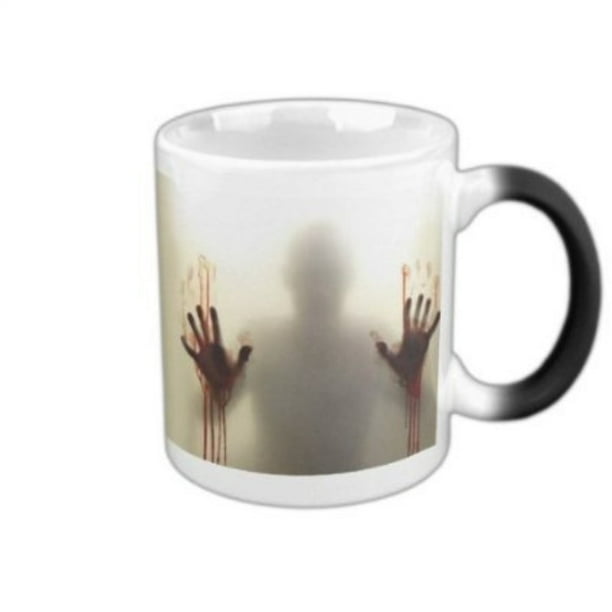 MHNS Morphing mugs the walking dead Coffee Tea Milk Hot Cold Heat Sensitive Color changing Black and White 11 Oz Ceramic Mug trangel WA-2SDD-303 